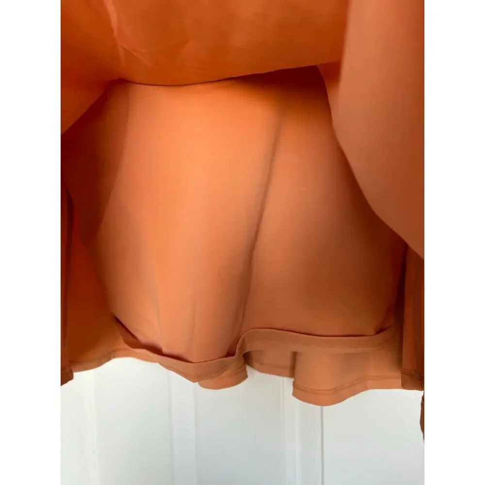 Kortni Jeane Swing Top Brown Orange Nutmeg Bikini Swim Top Large L‎ NWOT